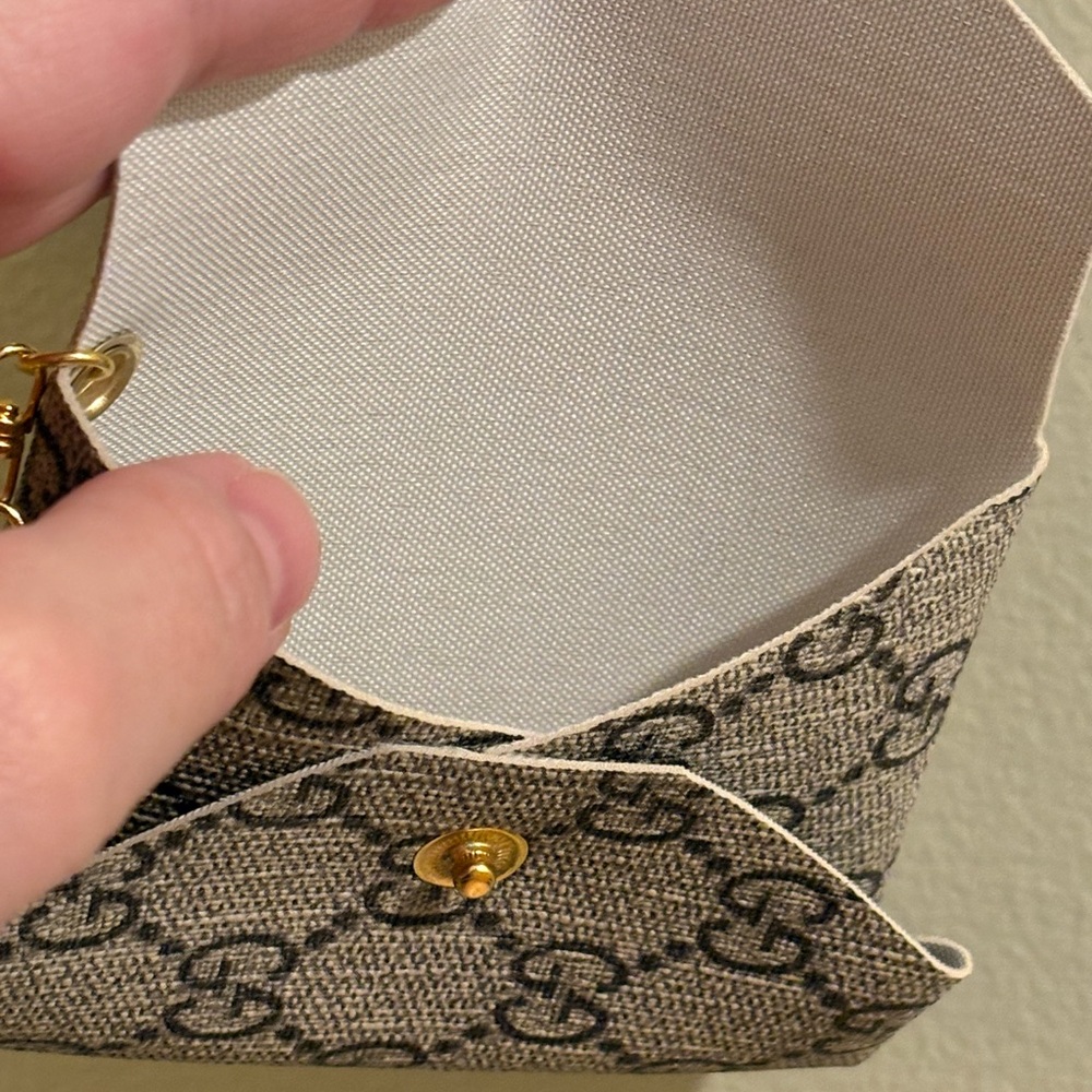 Labubu Keychain & Card Holder Made From Upcycled Gucci Bags With COA - Picture 11 of 13